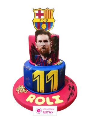 Torta Fútbol Barcelona con Lionel Messi