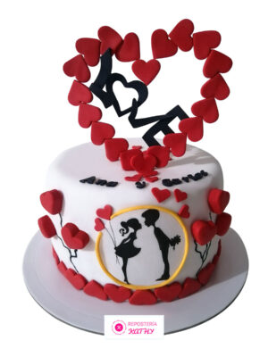 Torta Love Corazón San Valentín
