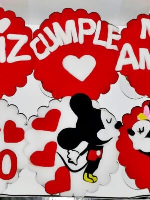 Cupcakes Mickey y Minnie Mouse Te Amo Amor