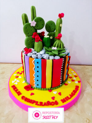 Torta Cactus para Mujer