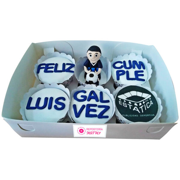 Cupcakes Futbolista con Pelota de Fútbol
