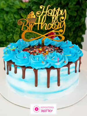 Torta Drip Cake para Cumpleaños de Hombre